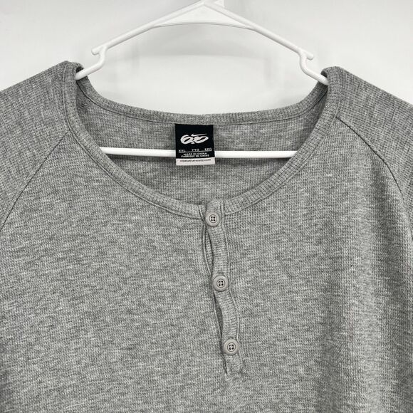 Nike 6.0 Henley LS Thermal Shirt Gray Mens 2X XXL Cotton Logo Skateboarding - Picture 6 of 12